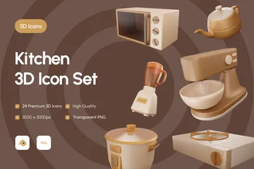 Cocina 3D Icon Pack