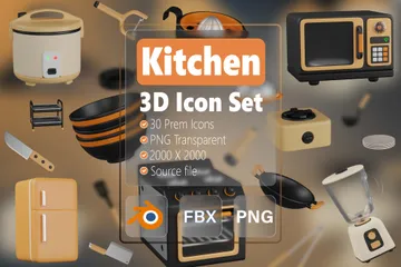 Cocina Paquete de Icon 3D