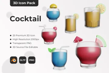 Cocktail 3D Icon Pack