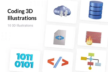Codage Pack 3D Illustration