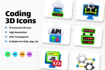 Coding 3D Icon Pack