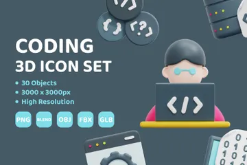 Coding 3D Icon Pack
