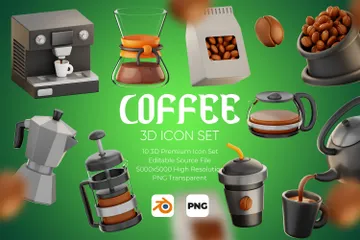 コーヒー 3D Iconパック