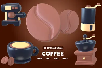 コーヒー 3D Iconパック