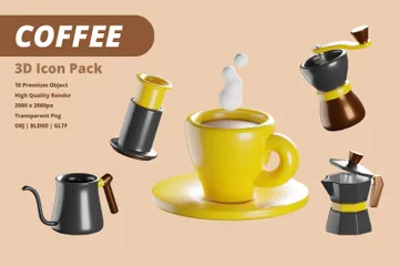 COFFEE 3D Icon Pack