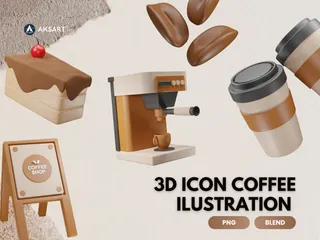 Coffee 3D Icon Pack