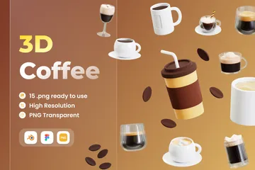 Coffee 3D Icon Pack