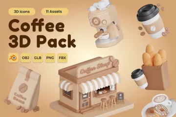 Coffee 3D Icon Pack