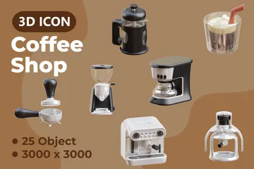 Coffee Shop 3D Icon Pack