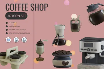 Coffee Shop 3D Icon Pack