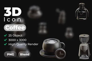 コーヒーショップ 3D Iconパック