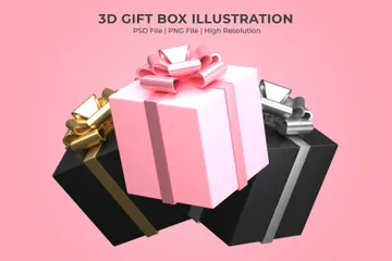 Boite cadeau 3D Illustration Pack