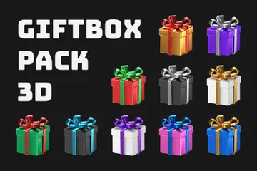 Boite cadeau Pack 3D Icon