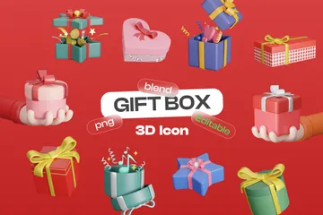 Boite cadeau Pack 3D Icon