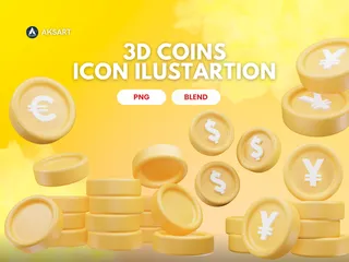 Coin 3D Icon Pack