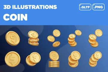 Coin 3D Illustration Pack