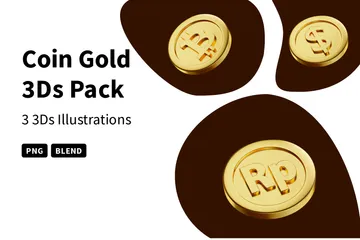 Free Coin Gold 3D Icon Pack