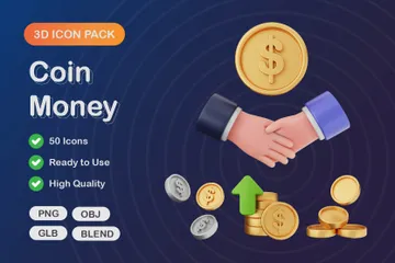 Coin Money 3D Icon Pack