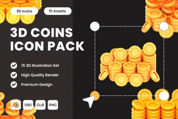 Coins 3D Icon Pack