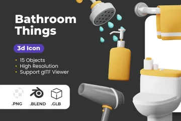 Coisas de banheiro Pacote de Icon 3D