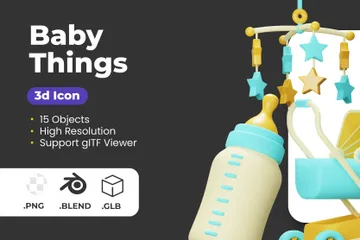 Coisas de bebê Pacote de Icon 3D