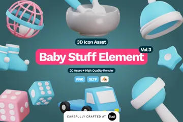 Coisas de bebê Vol3 Pacote de Icon 3D
