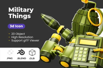 Coisas militares Pacote de Icon 3D