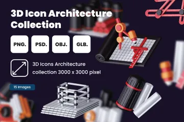 Coleção Arquitetura Pacote de Icon 3D