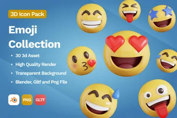 Coleção de emojis Pacote de Icon 3D