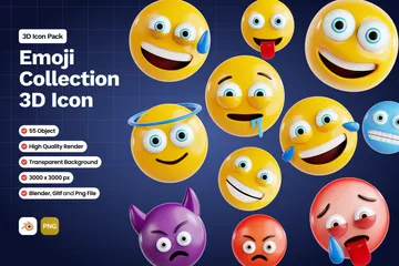 Coleção de emojis Pacote de Icon 3D