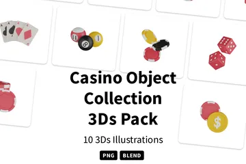 Coleção de objetos de cassino Pacote de Icon 3D