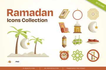 Coleção Ramadã Pacote de Icon 3D