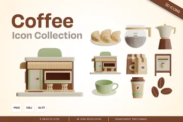 Colección de café Paquete de Icon 3D