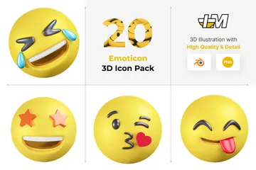 Colecciones de emoticonos Paquete de Icon 3D