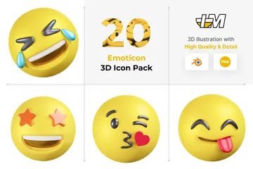 Coleções de emoticons Pacote de Icon 3D