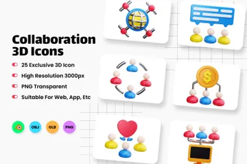 Collaboration7 3D Icon Pack