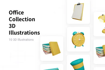 Collection de bureau Pack 3D Illustration