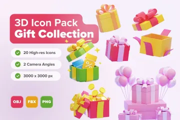 Collection de cadeaux Pack 3D Icon