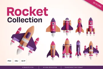 Collection de fusées spatiales Pack 3D Icon