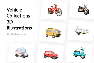 Collections de véhicules Pack 3D Illustration