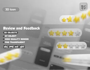 Free Paquete de iconos 3D de comentarios y reseñas Paquete de Icon 3D