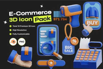 Comercio electrónico 3D Icon Pack