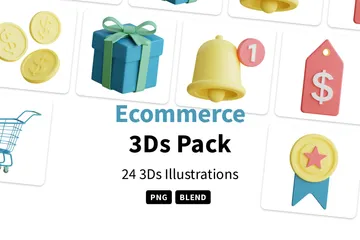 Comercio electrónico 3D Icon Pack