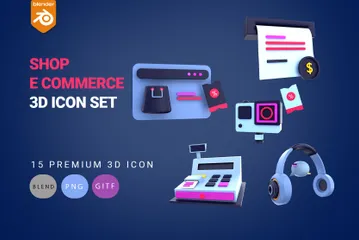 Comercio electrónico Paquete de Icon 3D