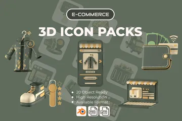 Comercio electrónico Paquete de Icon 3D