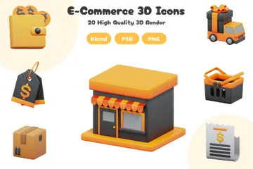 Comercio electrónico Paquete de Icon 3D