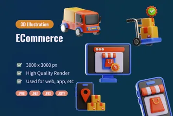 Comercio electrónico Paquete de Icon 3D