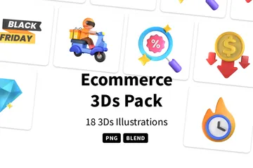 Comércio eletrônico Pacote de Icon 3D