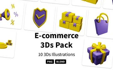 Comércio eletrônico Pacote de Icon 3D