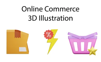 Comércio on-line Pacote de Icon 3D
